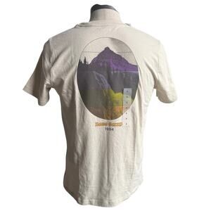 Old Navy Base Camp 1994 Graphic Tee NWT Mens Small White Back Print T Shirt